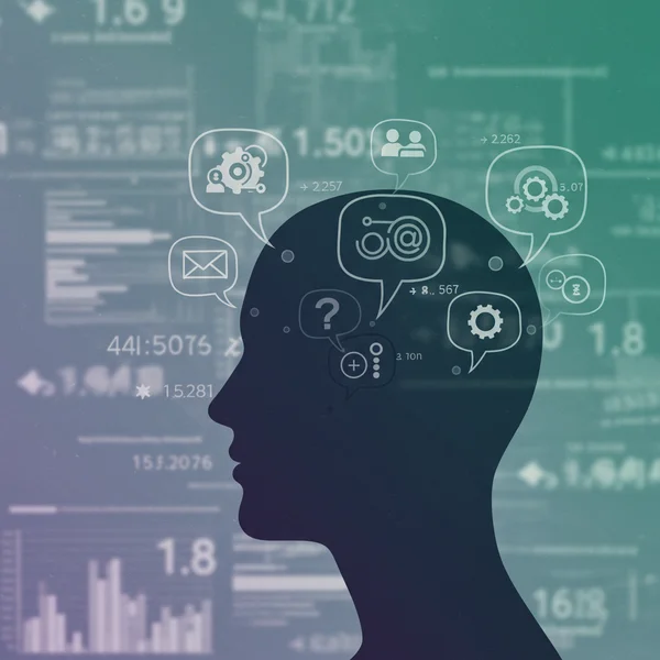 A person reflecting on thoughts with test results in the background