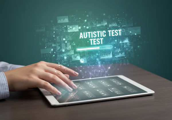 Person taking online autistic test for a personalized report