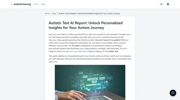 Autistic Test AI Report: Unlock Personalized Insights for Your Autism Journey