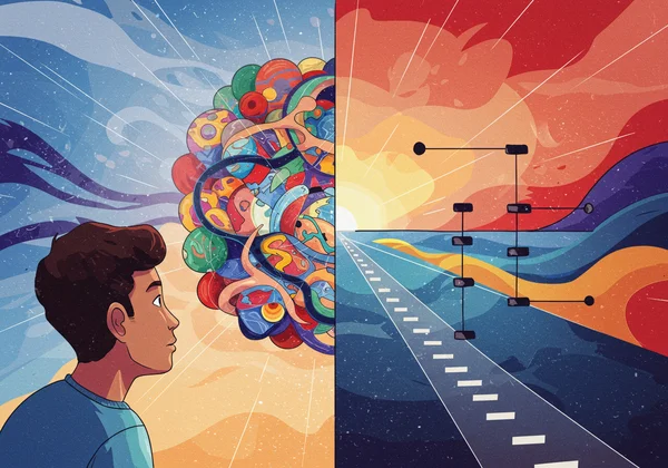 Abstract art showing self-discovery and a unique perspective.