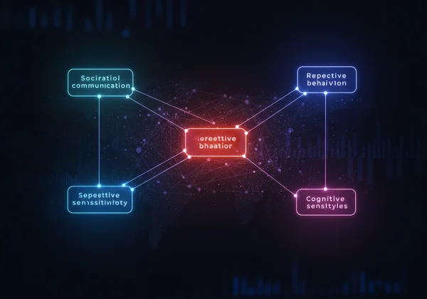 Mind map showing interconnected autistic traits and analysis